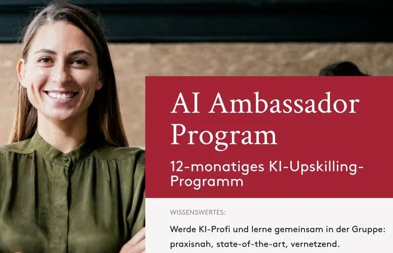 Hamburg Media School AI Ambassador Program announcement highlighting the corporate AI training gap
