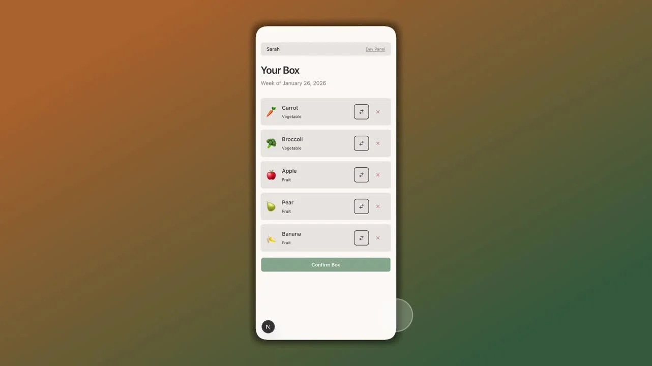 Split-screen demonstration of adaptive UI testing system showing instant context switching between user scenarios